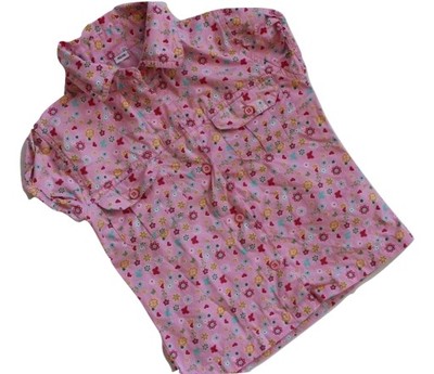 Bluzka Koszula Dla Dziewczynki Kwiatki 110-116 5-6