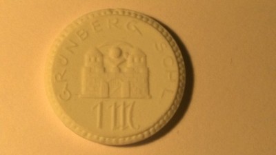 1 marka Zielona Góra / Grunberg 1922 porcelana