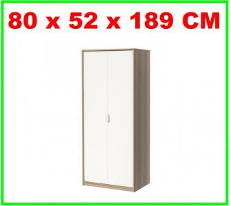IKEA nowoczesna szafa dąb 80x52x189 cm ASKVOLL - 5370307462 - oficjalne  archiwum Allegro