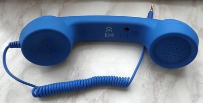 Słuchawka retro iPhone niebieska
