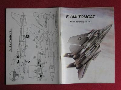 wyd. MODEL CARD - samolot F-14A  TOMCAT