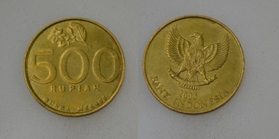 Indonezja 500 Rupii 2003 rok od 1zł i BCM