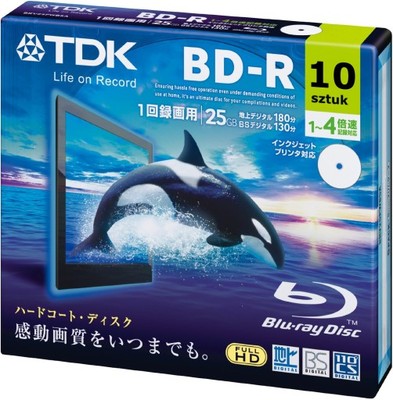 TDK BD-R 25GB x4 printable z Japonii 10 szt.