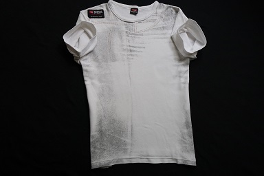 DIESEL koszulka biała t-shirt nadruk logowana____M