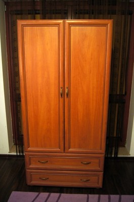 Dwie szafy dwudrzwiowe Bodzio drzwi pełne + szkło - 6773145155 - oficjalne  archiwum Allegro