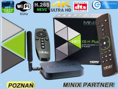 PROM Minix X8-H PLUS 4K  H.265 XBMC +Pilot A2 LITE