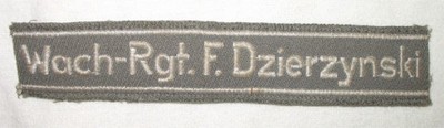 Opaska żołnierza NRD Wach-Rgt. F. Dzierzynski