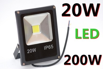 HALOGEN LAMPA LED 20 W NAŚWIETLACZ 200 IP65 B1109 - 6108392061 - oficjalne  archiwum Allegro