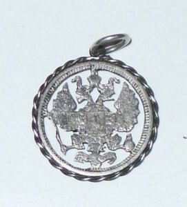 Medalik z monety z orłem carskim !