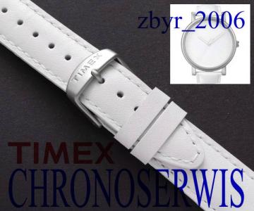 Biały mocny pasek do zegarka TIMEX T2N345 - 20mm