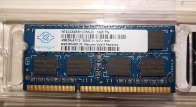 NANYA DDR3 4GB 2Rx8 PC3 12800S 11 10 F2 1600