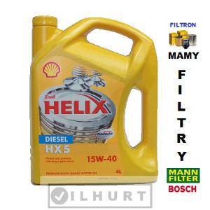 SHELL HELIX SUPER diesel HX5 15W40 4L filtry%