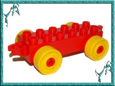 TS Nowe LEGO DUPLO -pociąg WAGON PODWOZIE czerwone