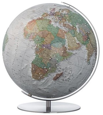 PODŚWIETLANY Globus na biurko ozdoba z cyrkoniami