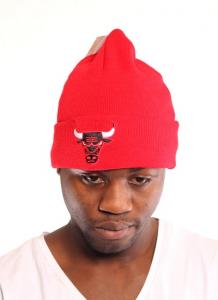 Czapka zimowa Mitchell Ness Knit Chicago Bulls Red