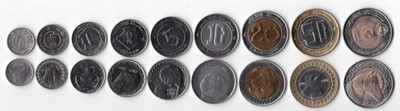 ALGIERIA zestaw 9 monet RZADKI!