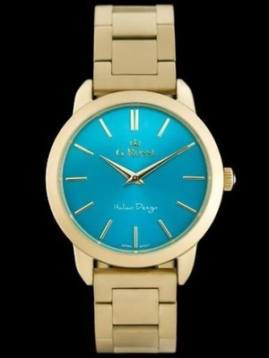 DAMSKI zegarek G.ROSSI -SAVONA niebieska tarcza - 6847392229 - oficjalne  archiwum Allegro