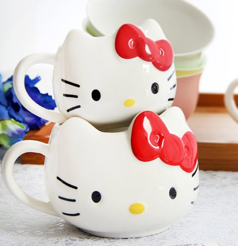 kubek Hello Kitty Kawaii ceramiczny 500ml - 7037657056 - oficjalne archiwum  Allegro