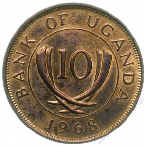 338.UGANDA  - 10 CENTS - 1968