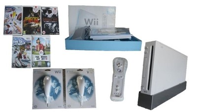 Nintendo Wii konsola (zestaw) + 5 gier