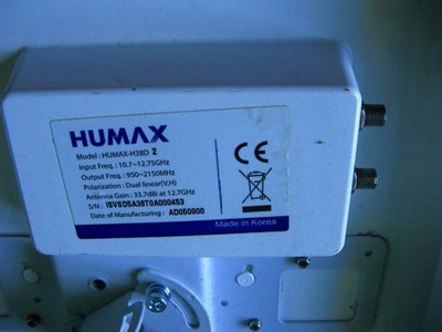 Plaska antena HUMAX podwojny konverter