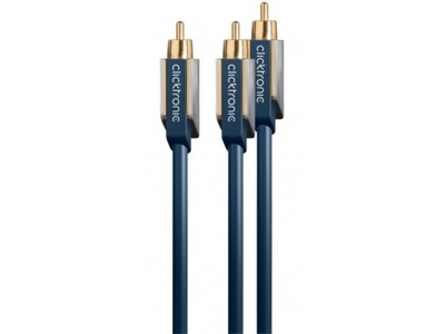 Kabel Y do subwoofera RCA / 2x RCA 2m Clicktronic