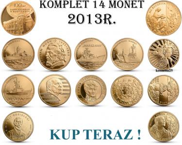 Pełen Komplet 14 monet 2zł NG z 13r, JUŻ DOSTĘPNE!