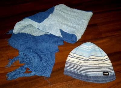 Komplet czapka zimowa + długi szalik zestaw zima