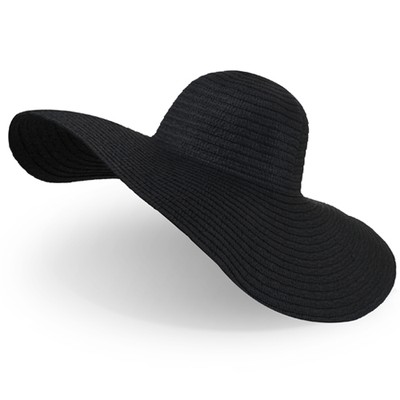 H&M czarny kapelusz słomkowy NOWY - 6695255429 - oficjalne archiwum Allegro
