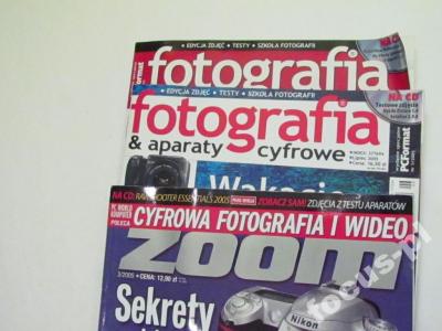 FOTOGRAFIA I APARATY CYFROWE + ZOOM 3 CZASOPISMA !