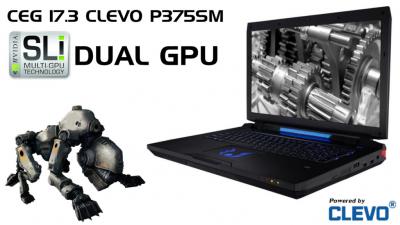 BAREBONE CLEVO P375SM w/o CPU/RAM/GPU/HDD WLAN DVD