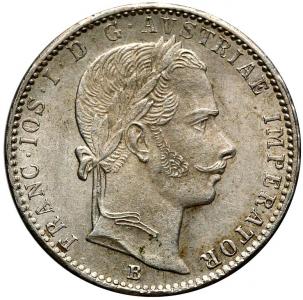 1062. Austria, 1/4 Floren 1860-B, st.2+