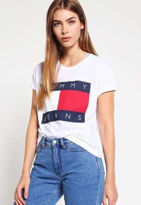 Tommy Hilfiger t-shirt damska koszulka logo 90s - 6689259325 - oficjalne  archiwum Allegro