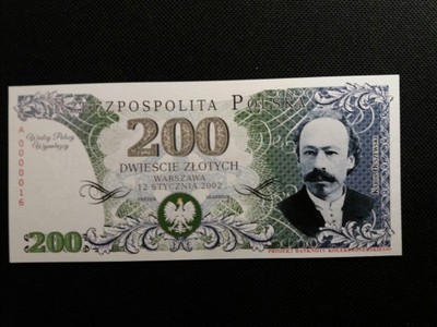 200 zł Karol Olszewski Banknot kolekcjonerski