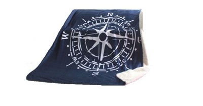 24H kompas marynistyczny żeglarski koc narzuta LUX - 6631689809 - oficjalne  archiwum Allegro