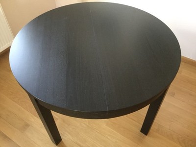 Stół BJURSTA IKEA czarny okrągły 115 cm - 6665212072 - oficjalne archiwum  Allegro
