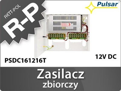 Zasilacz DC 12V zbiorczy 16x1A 16,0A  PSDC161216T