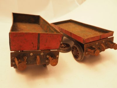 Modele wagoników i tory, szyny, zwrotnice zestaw