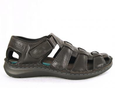 Sandały Badura 6126 czarne klasyczne komfortowe