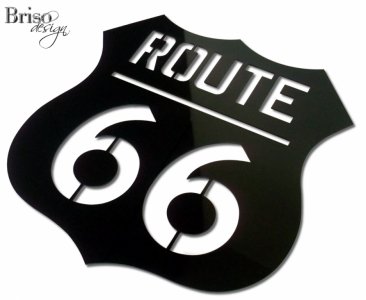 Napis3D na ściane 'Route 66' szkło akrylowe pleksi