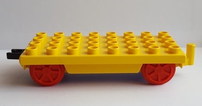LEGO DUPLO OD 1 ZŁ - ŻÓŁTY WAGON PODWOZIE 4x8 P.