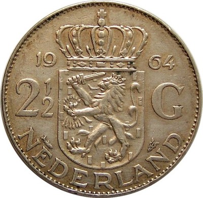 2,5Guldena Holandia -rzadka