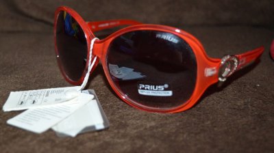 Okulary przeciwsłoneczne PRIUS UV czerwone nowe