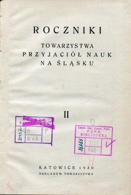 Roczniki Towarzystwa Przyjaciół Nauk na Śląsku '30