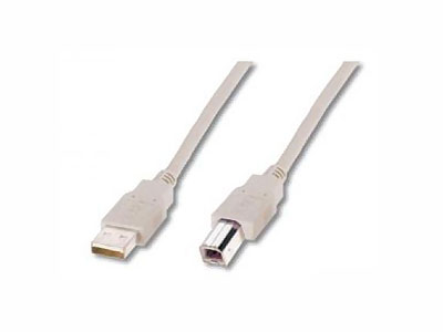 Kabel do drukarki USB 2.0 A/M - USB B /M beżowy 3