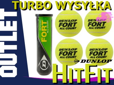 Nowy 4x piłki do tenisa tuba DUNLOP FORT all court