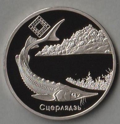 Białoruś / 1 rubel / 2007 / jesiotr / mennicza