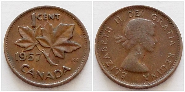 Kanada 1 cent 1957r