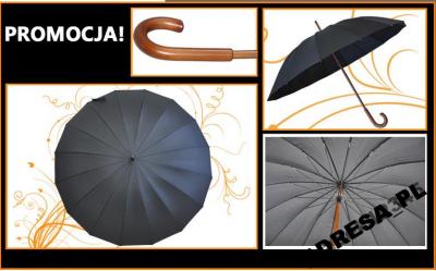 ! Duży POLSKI rodzinny parasol 16 drutów włókno XL
