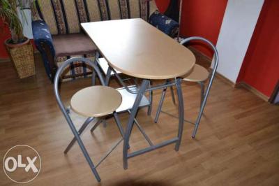 Stolik barowy + krzesła z JYSK - prawie nowy! POLE - 5753629677 - oficjalne  archiwum Allegro
